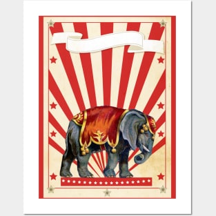 Vintage Circus Elephant Posters and Art